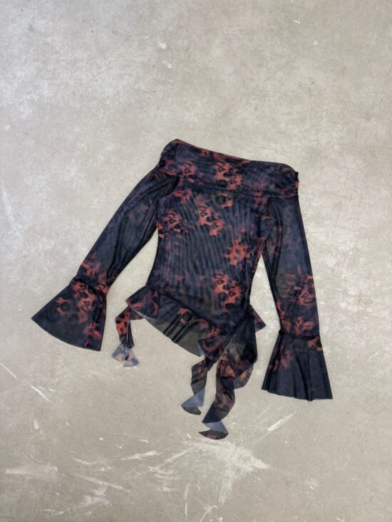 Top M/L Recorte Con Frunce Tul Sublimado Animal Print