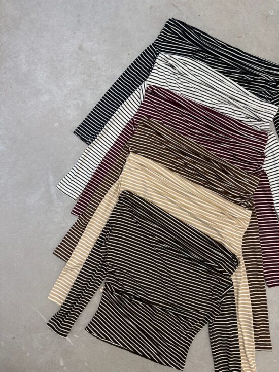 Top M/L Hombro Volcado Modal Soft Rayado