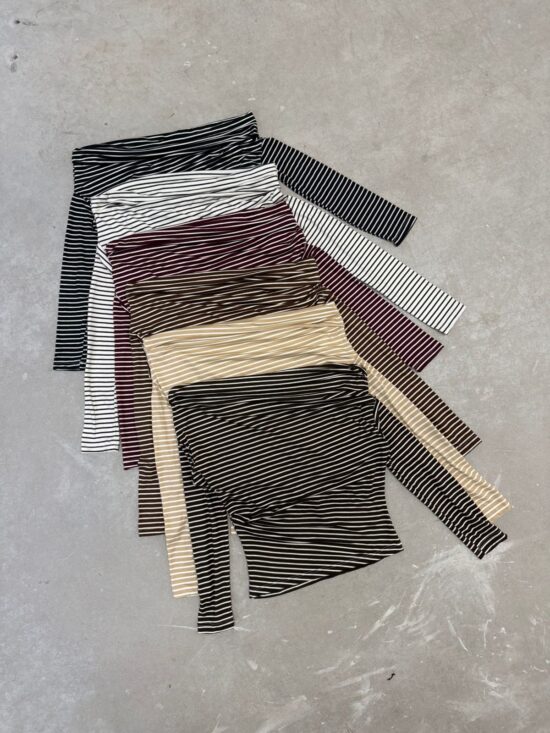 Top M/L Hombro Volcado Modal Soft Rayado