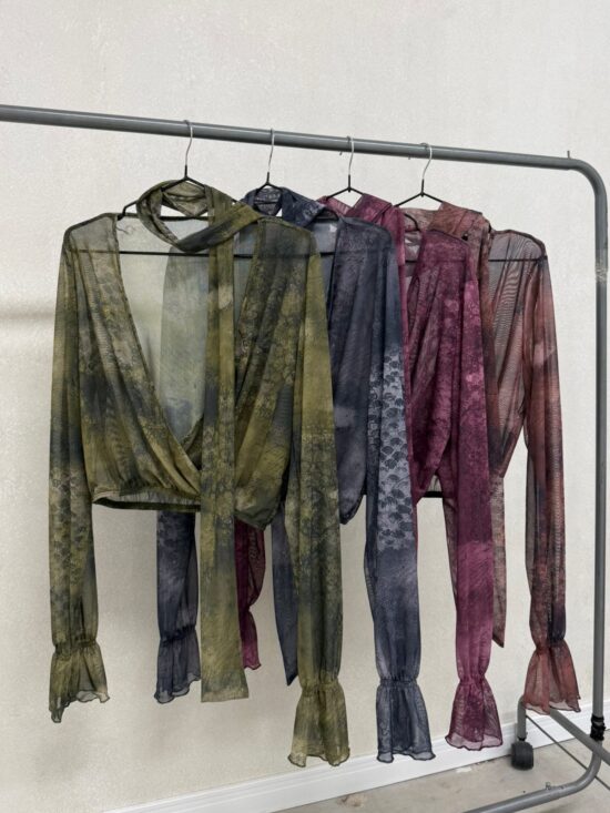 Top Blusa Lazo En El Cuello