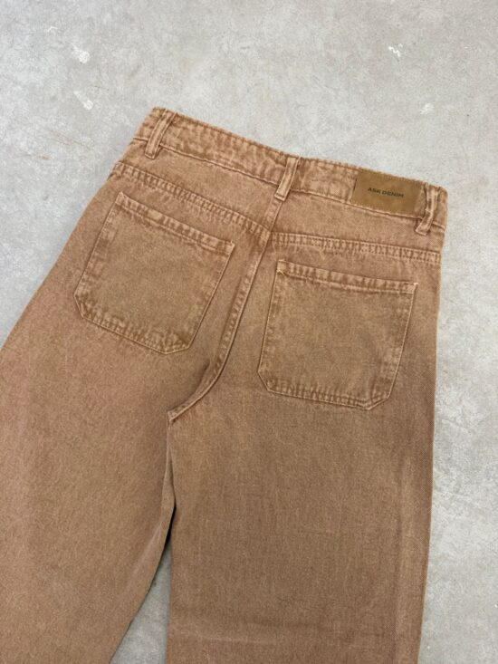 Wide-Leg Dulce De Leche Tiro Medio