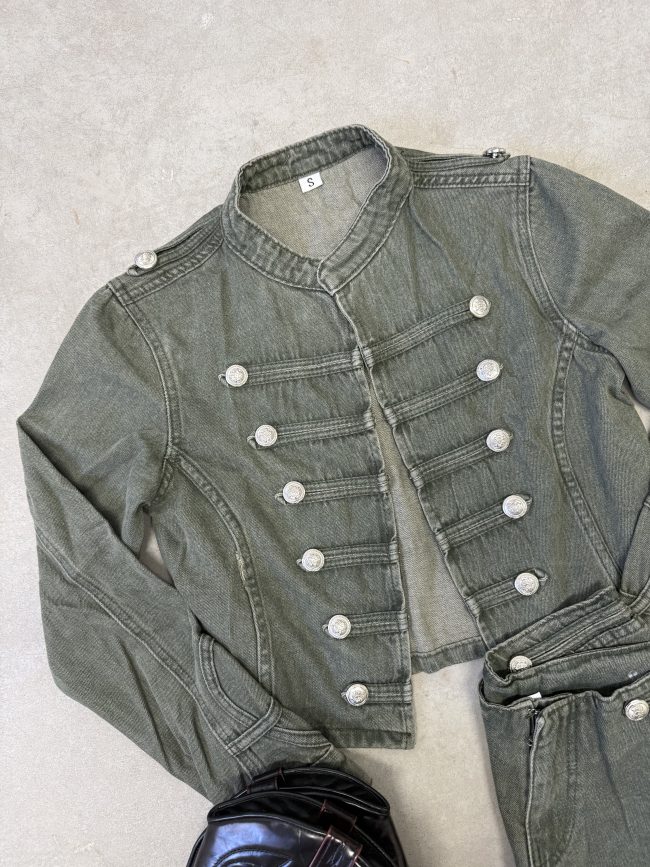 Chaqueta Napoleon Verde Militar